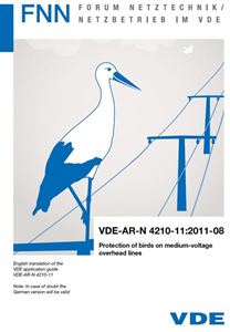 Bild von VDE-AR-N 4210-11:2011-08 Protection of birds on medium-voltage overhead lines (Download)
