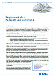 Bild von VDE Impuls Regionalmärkte ‒ Konzepte und Bewertung (Download)